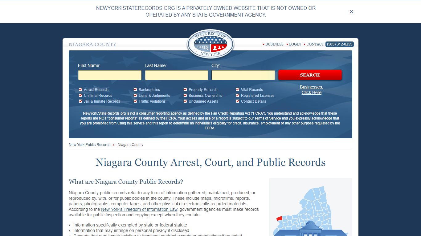 Niagara County Arrest, Court, and Public Records