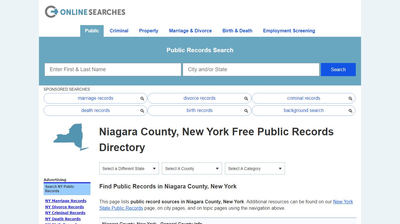 Niagara County, New York Public Records Directory