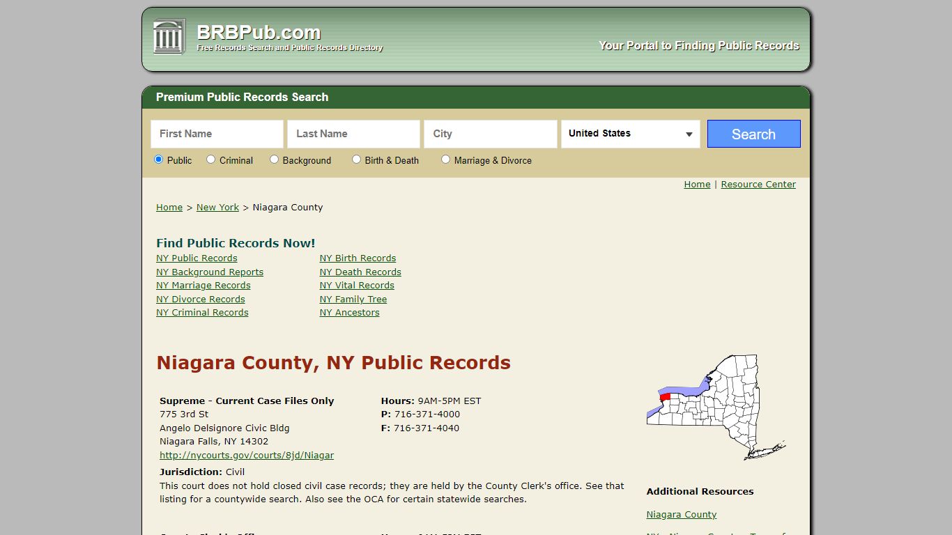 Niagara County Public Records | Search New York Government Databases