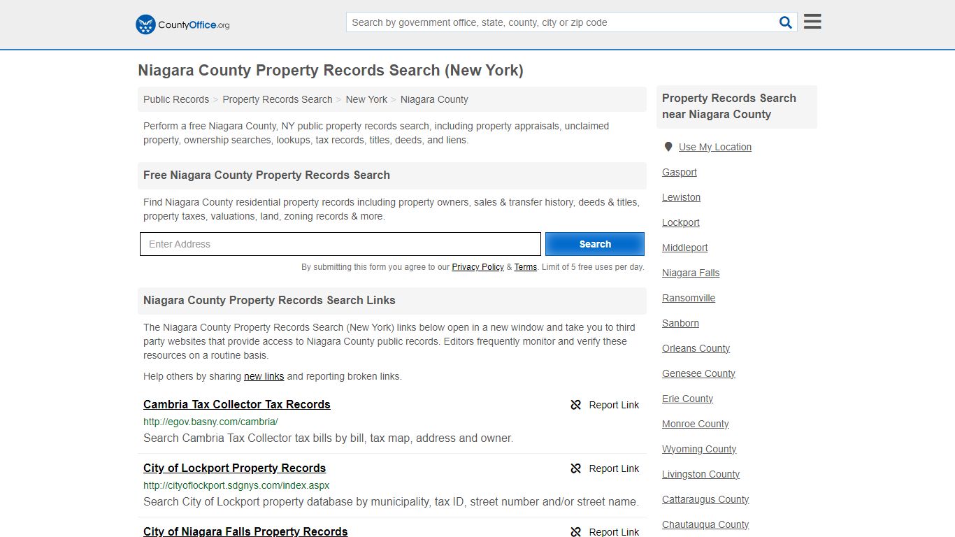 Niagara County Property Records Search (New York) - County Office